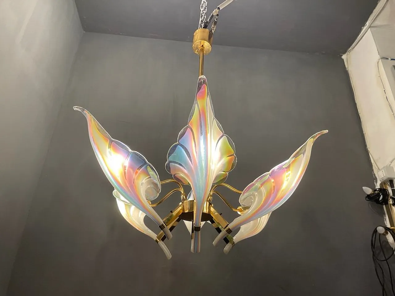 Lampadario in vetro di Murano di Seguso, anni '60 3