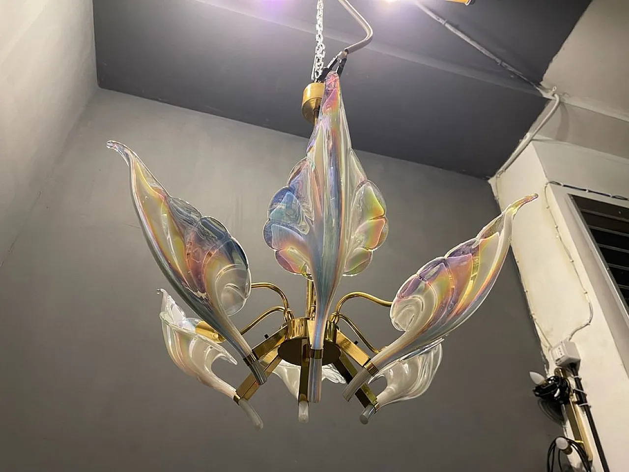 Lampadario in vetro di Murano di Seguso, anni '60 4