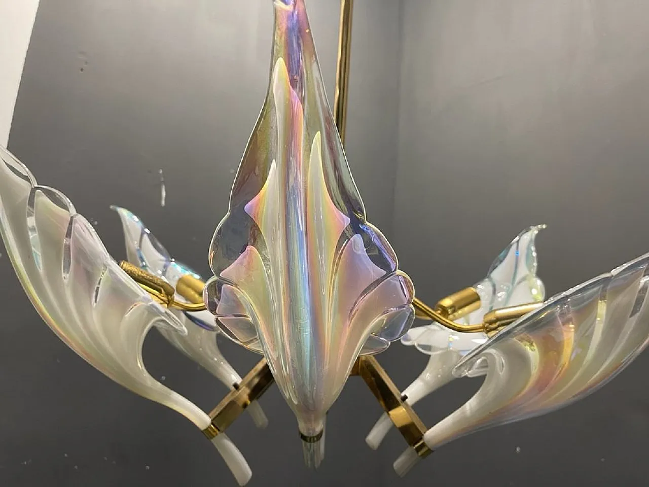 Lampadario in vetro di Murano di Seguso, anni '60 5