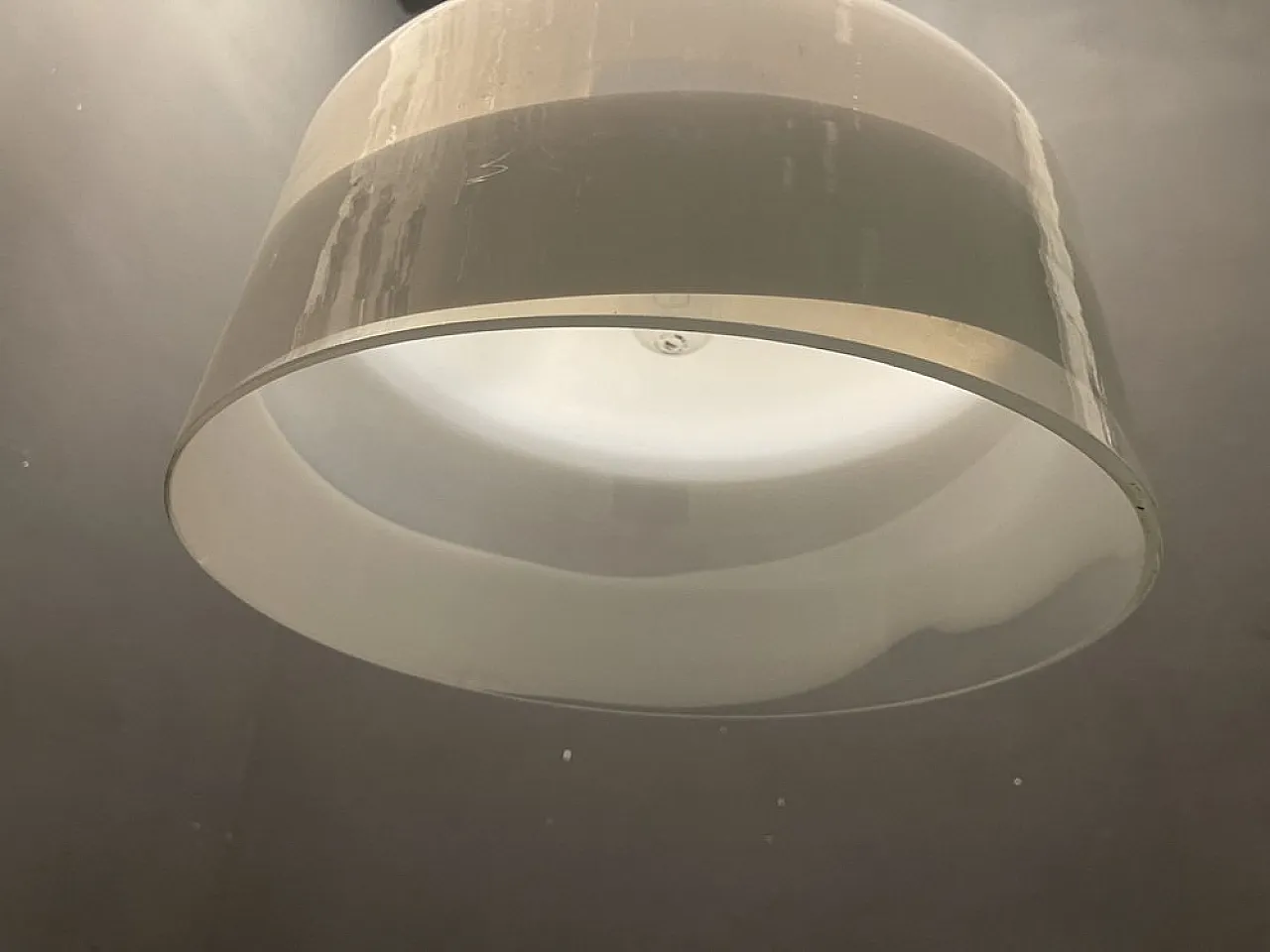 Lampada a sospensione Mid-Century in vetro di Murano e metallo cromato di Mazzega, anni '70 3