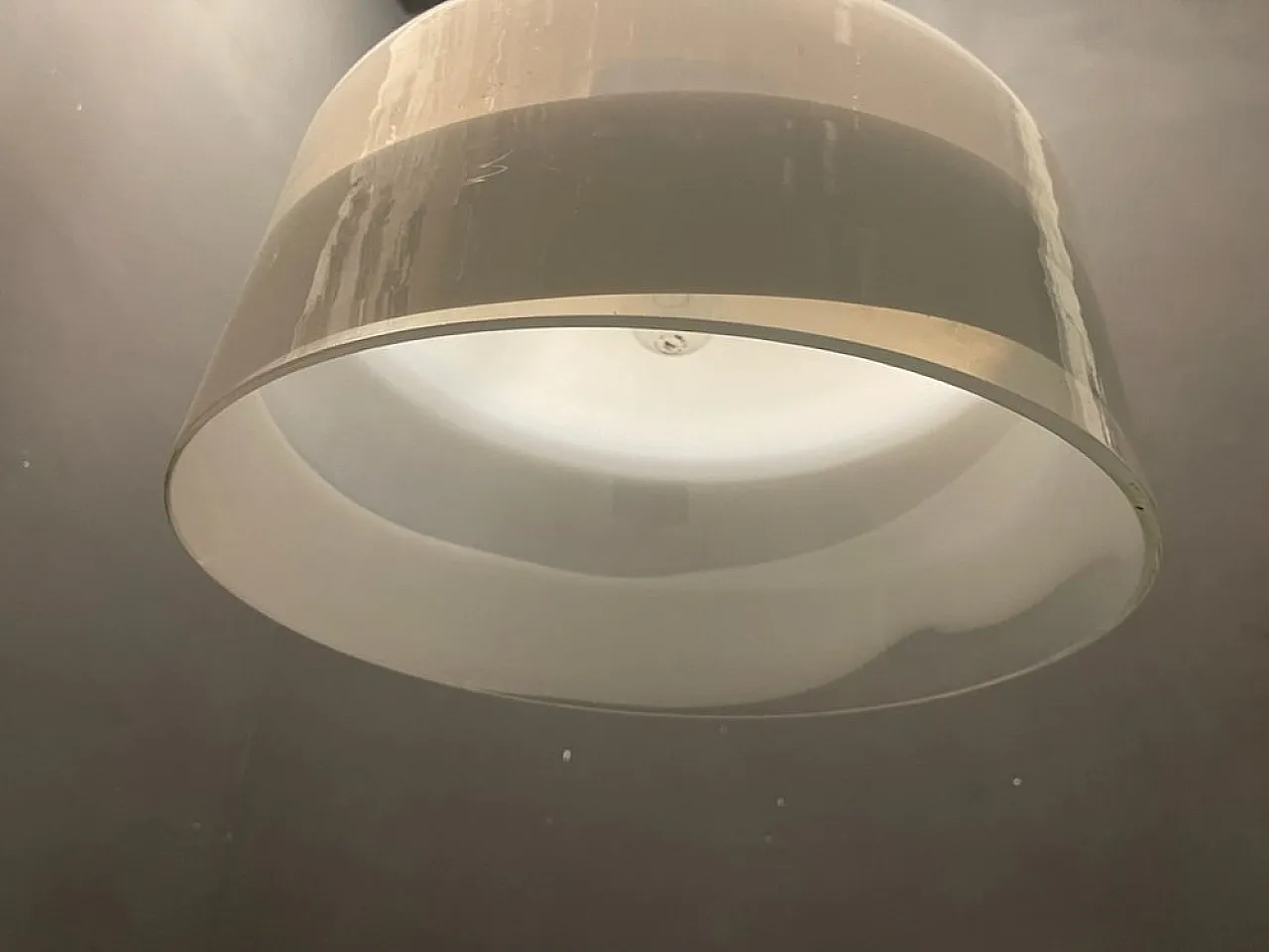 Lampada a sospensione Mid-Century in vetro di Murano e metallo cromato di Mazzega, anni '70 7