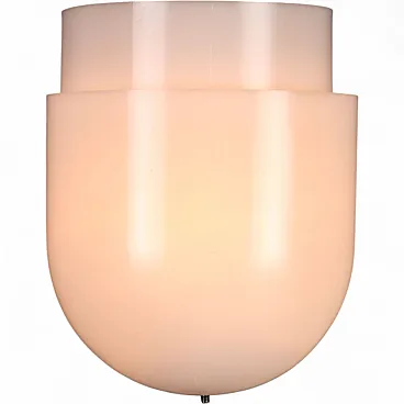 Lampada da parete in plastica bianca e metallo verniciato, '900