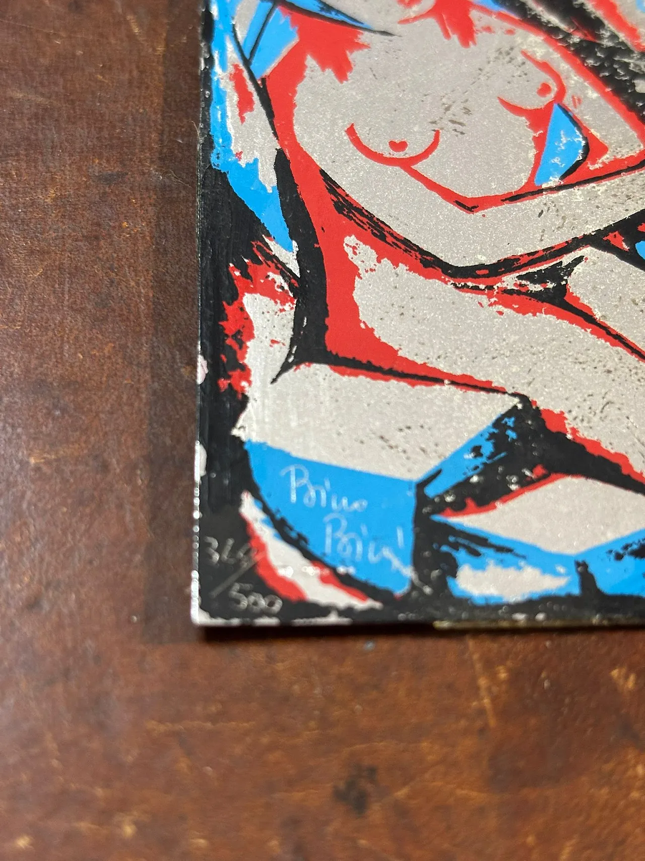 Intergraphy work in Silver by Bino Bini Attesa, 70s 1