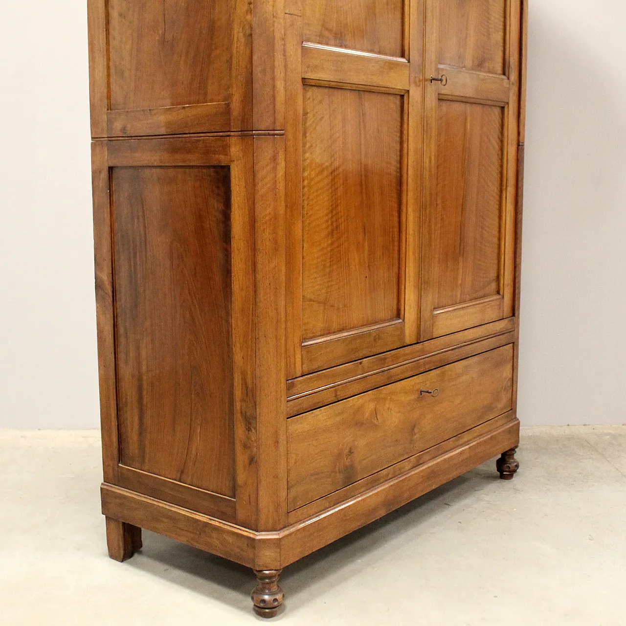Louis Philippe sideboard wardrobe walnut, 19th century Italian 7