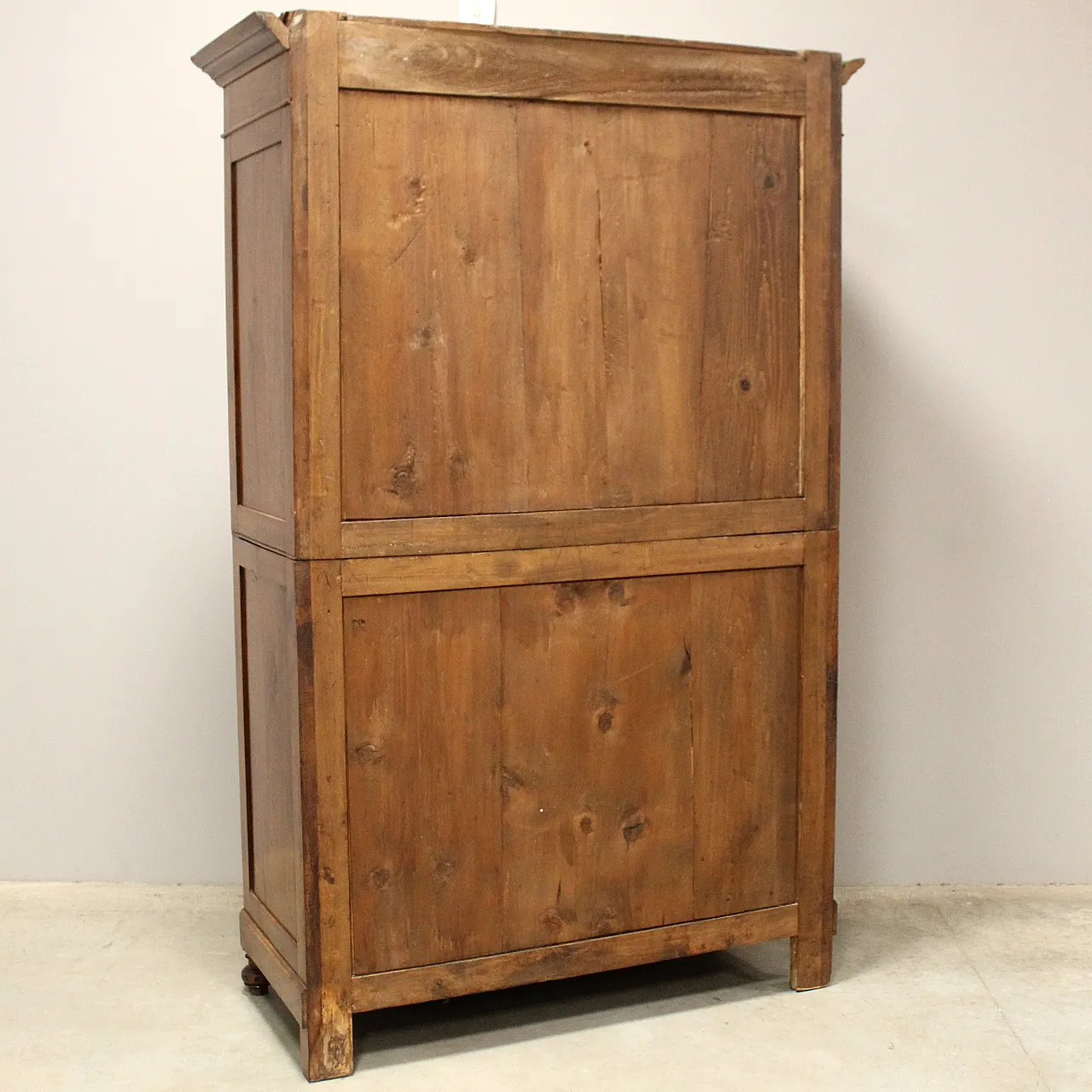 Louis Philippe sideboard wardrobe walnut, 19th century Italian 13