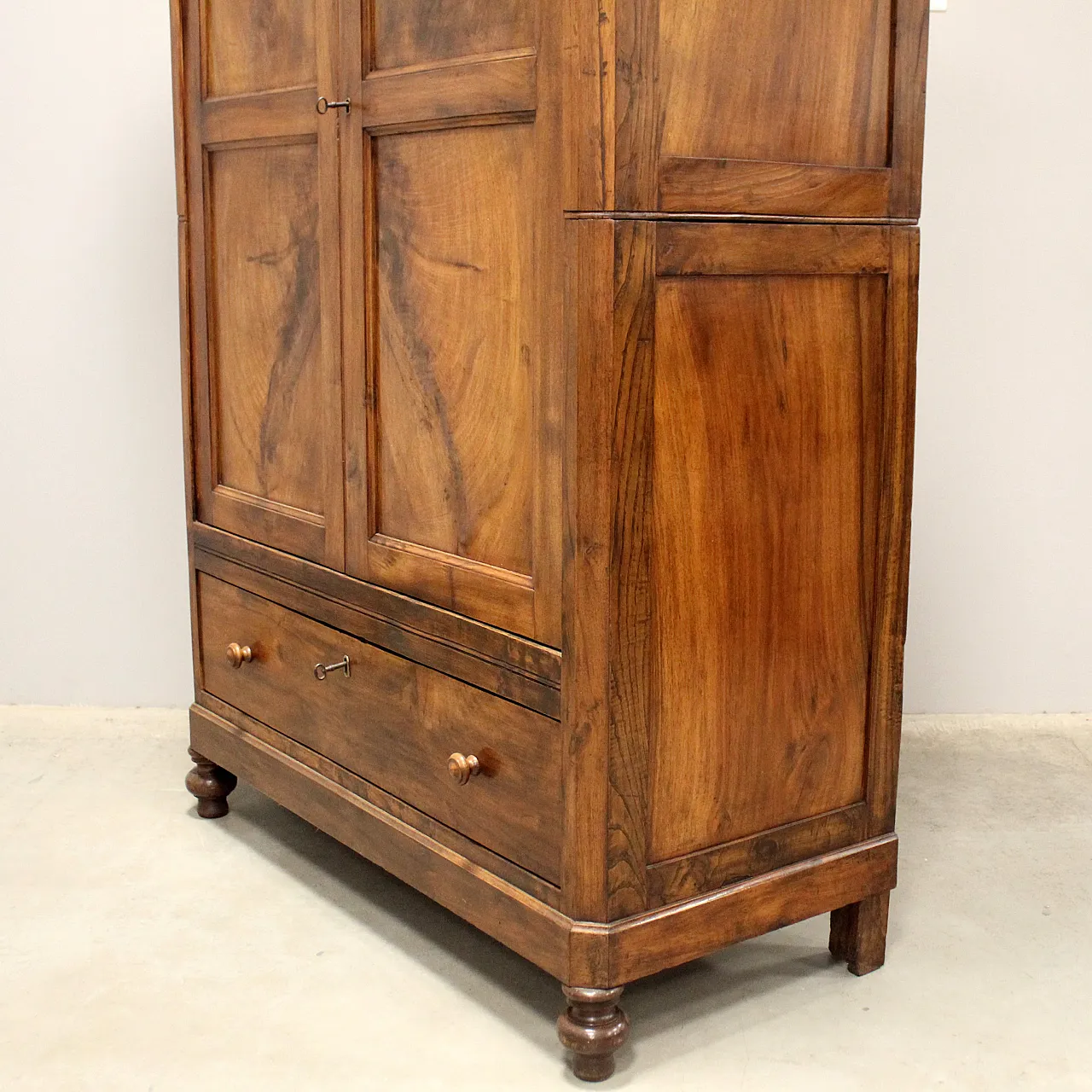 Louis Philippe sideboard wardrobe walnut, 19th century 12