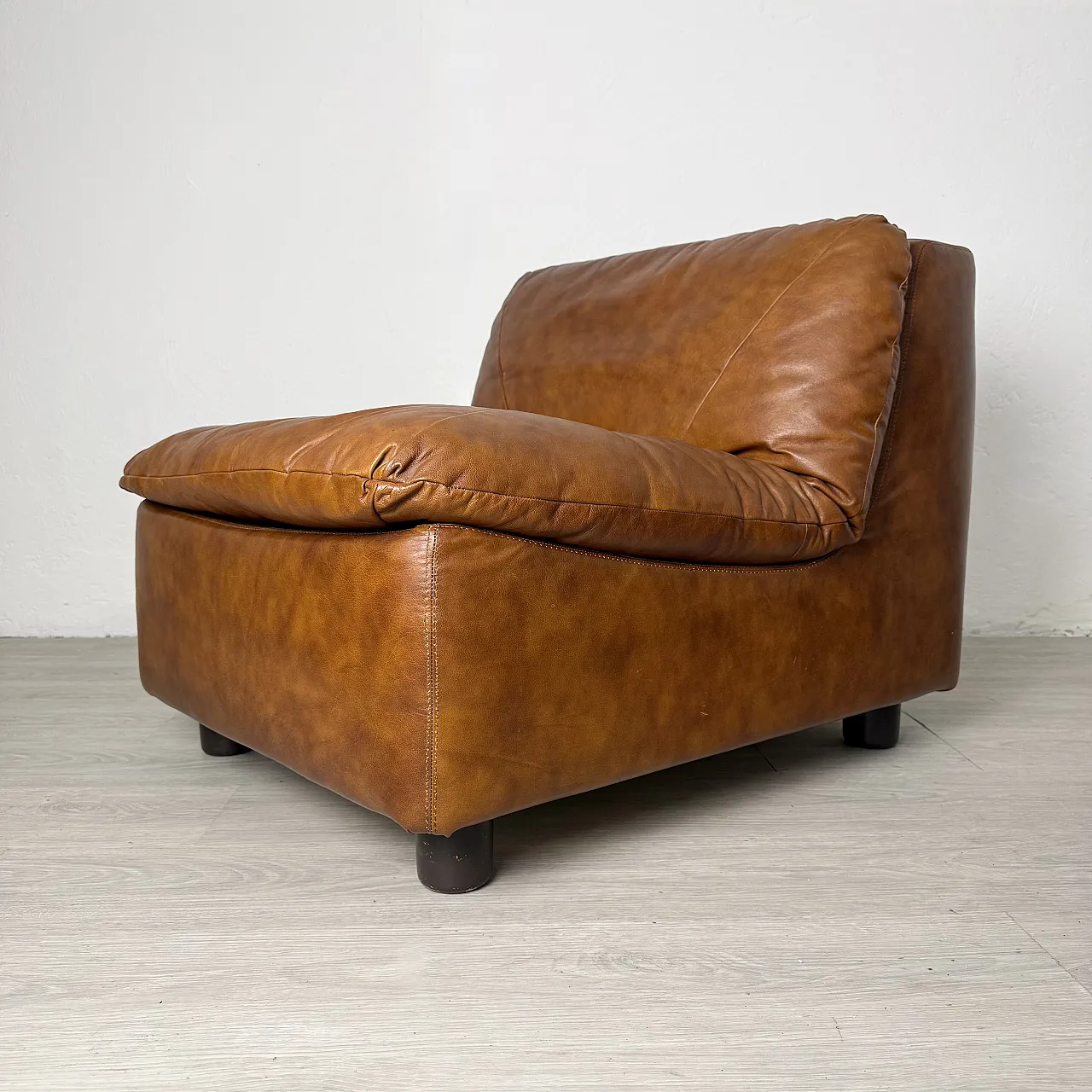 Modular leather sofa, 70s 8