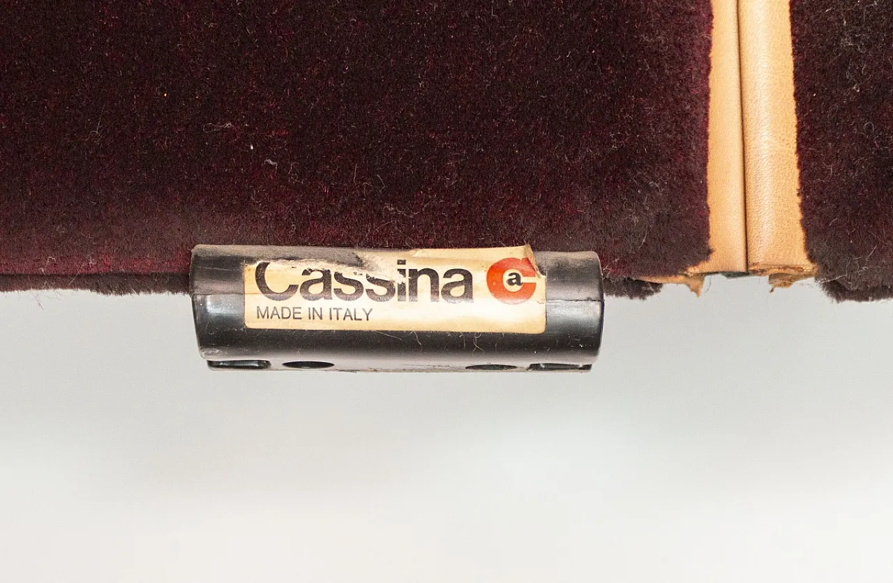 Divano in velluto di Mario Bellini per Cassina, anni '70 11