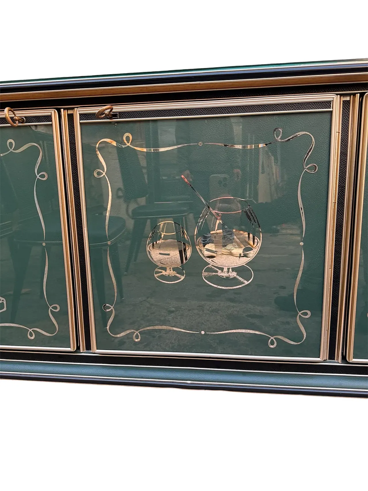 Credenza in legno e vetro di Umberto Mascagni, anni '50 4