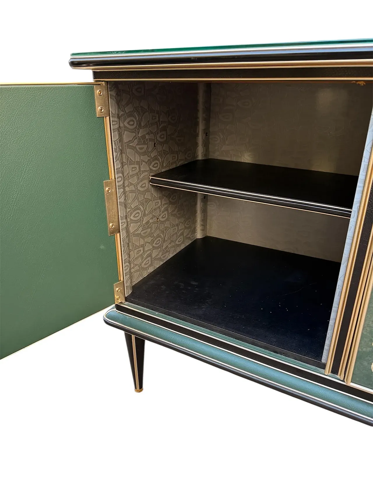 Credenza in legno e vetro di Umberto Mascagni, anni '50 5