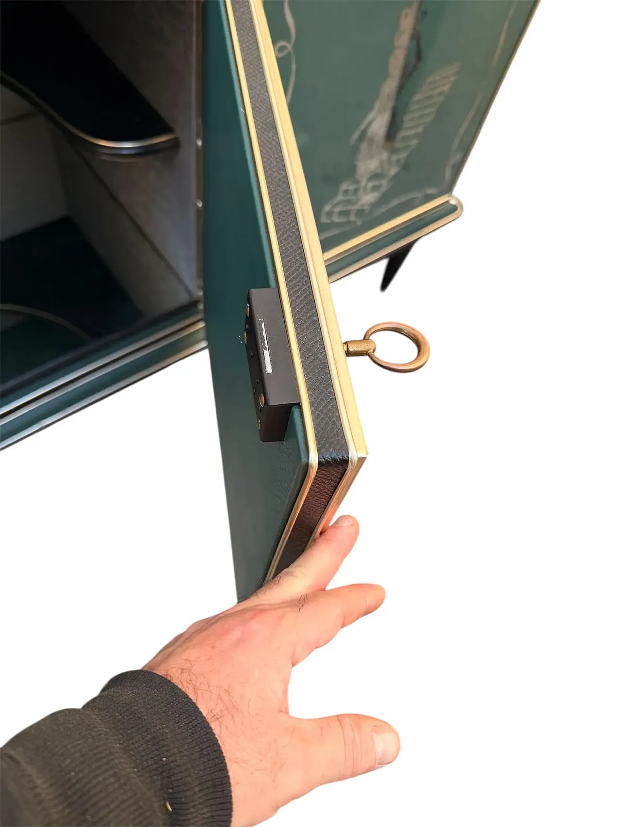 Credenza in legno e vetro di Umberto Mascagni, anni '50 9