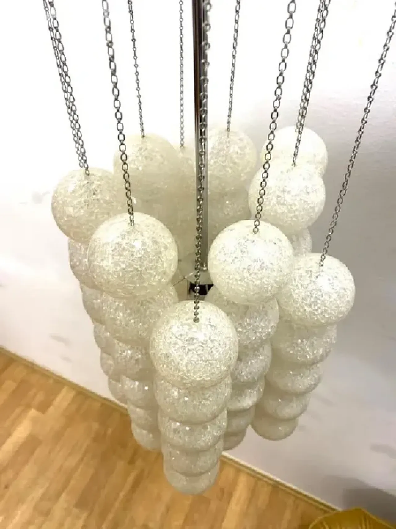 Retro chandelier with plastic balls, 1960s 7