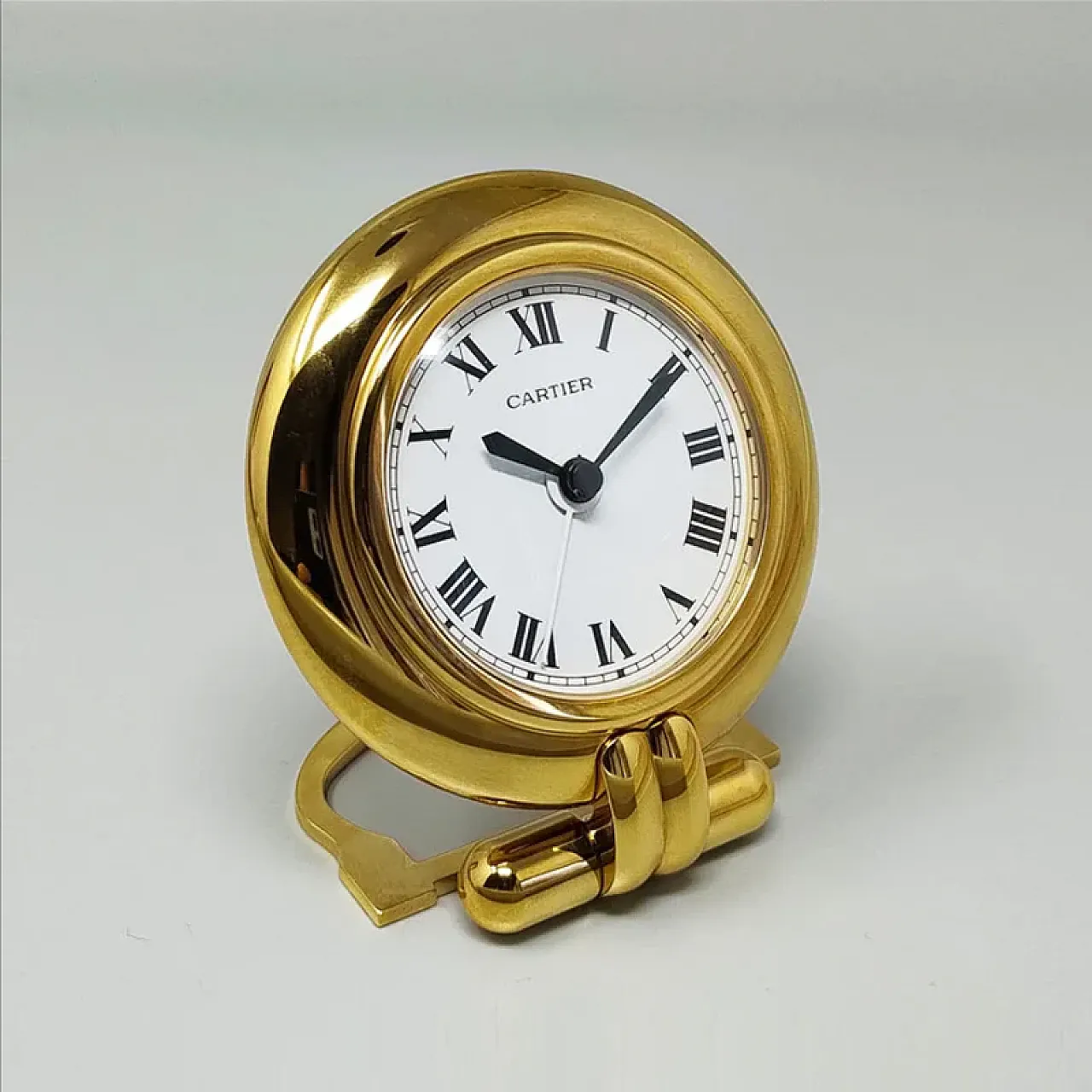 Cartier alarm clock pendulette Colisee, 1990s 2