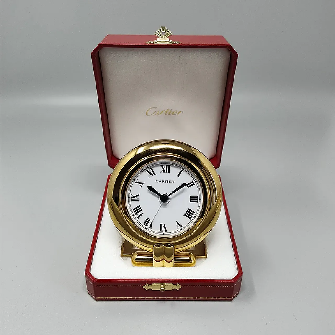 Cartier alarm clock pendulette Colisee, 1990s 5