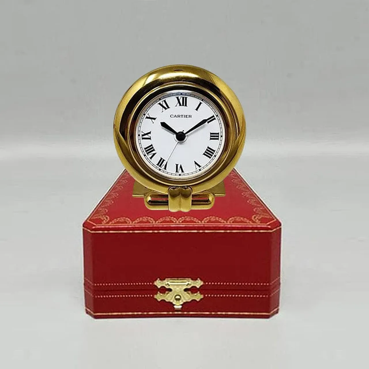 Cartier alarm clock pendulette Colisee, 1990s 7