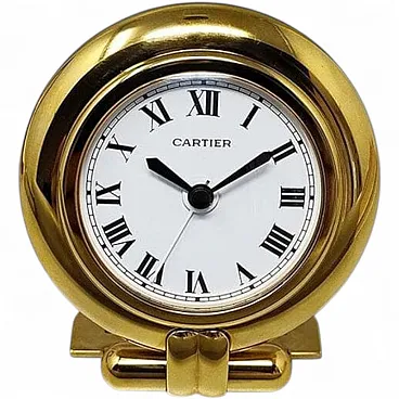 Cartier alarm clock pendulette Colisee, 1990s