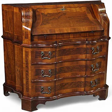 Venetian flap in walnut wood, 20th century