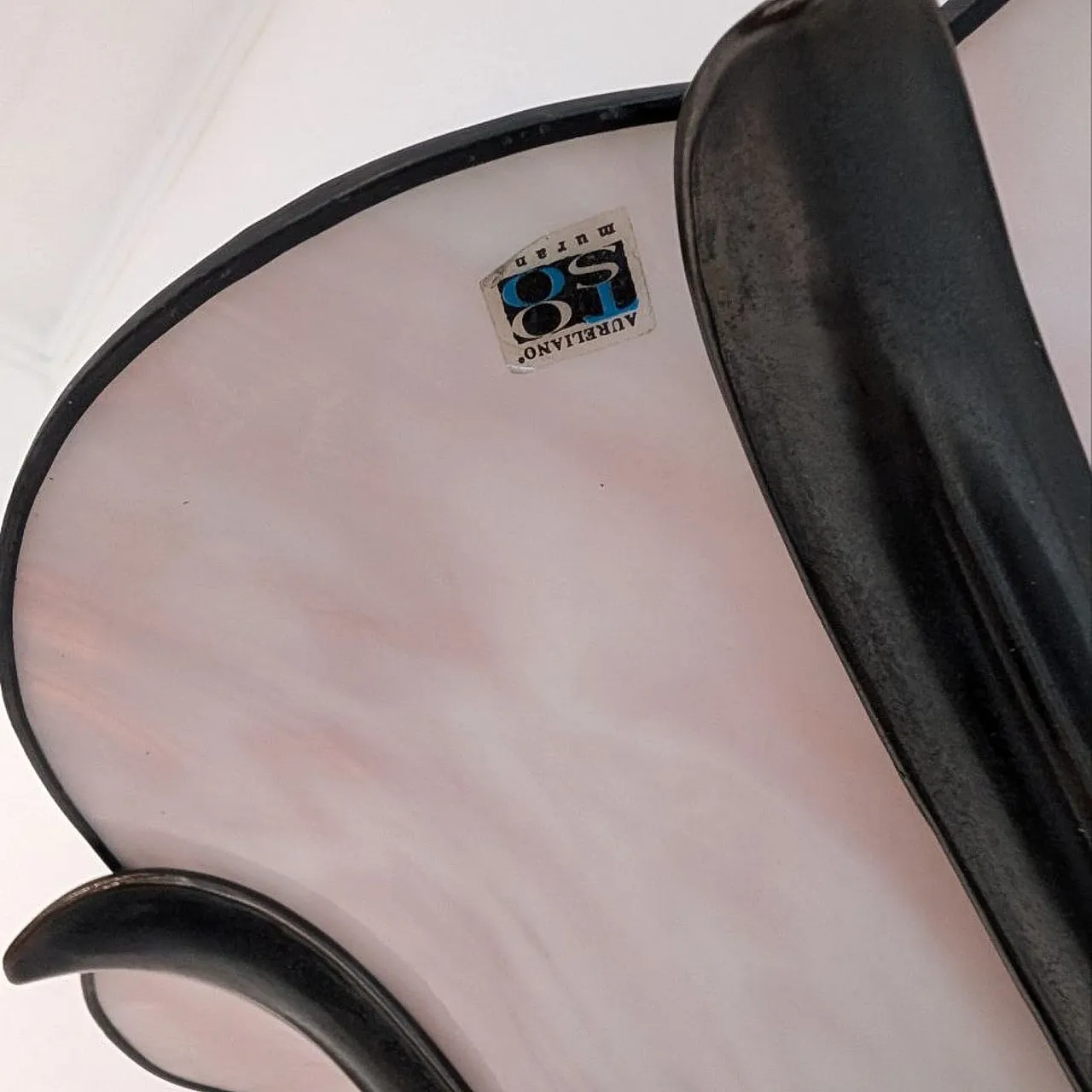 Pair of glass and brass flower sconces by Aureliano Toso, 70s 5