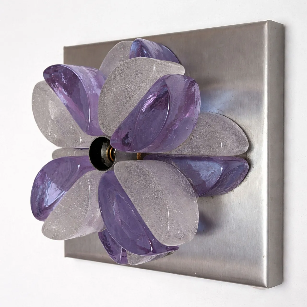 Pair wall lights in Murano glass Albano Poli for Poliarte, 70s 4