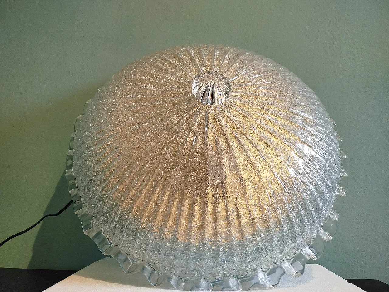 Plafoniera in vetro di Murano, fine '900 1