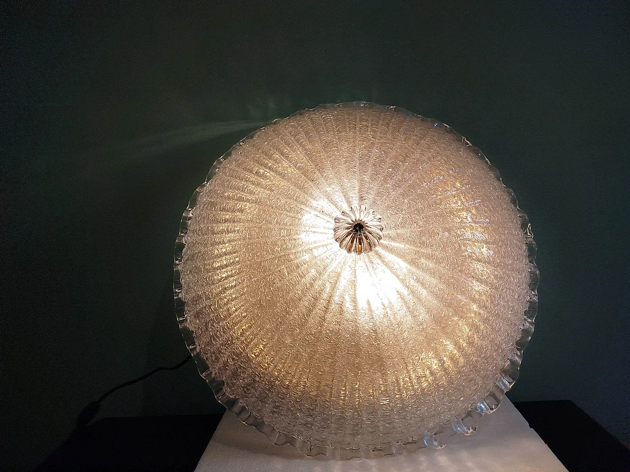 Plafoniera in vetro di Murano, fine '900 2