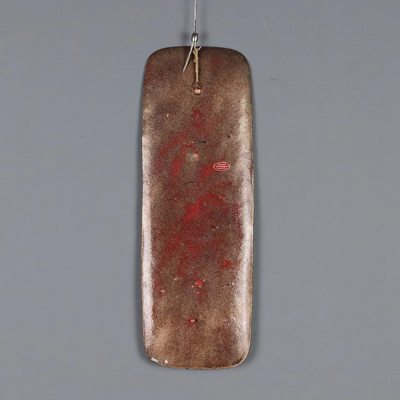 Enameled copper plaque depicting Harlequin, 20th century 8