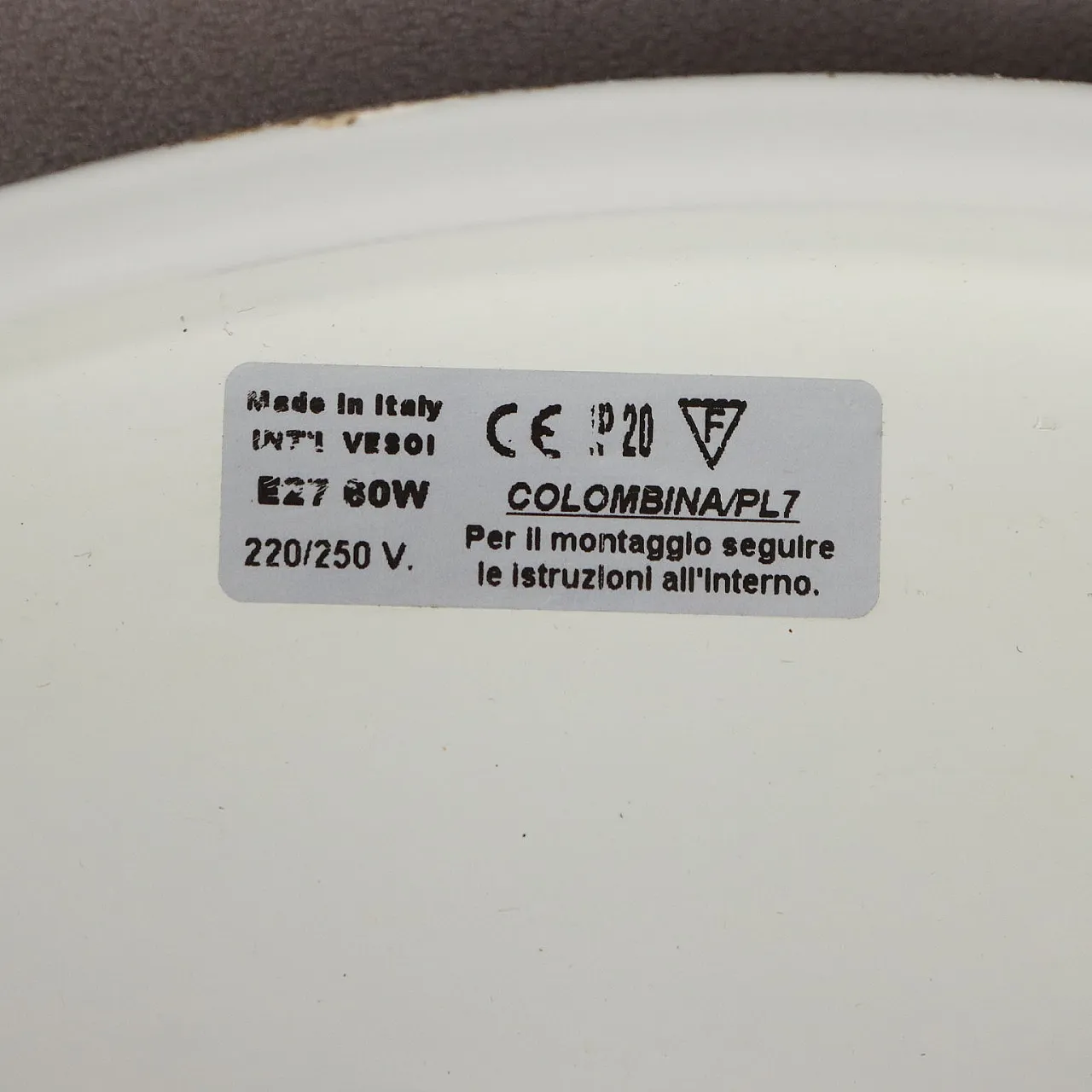 Ceiling lamp with diffuser in worked Murano glass, 20th century 9