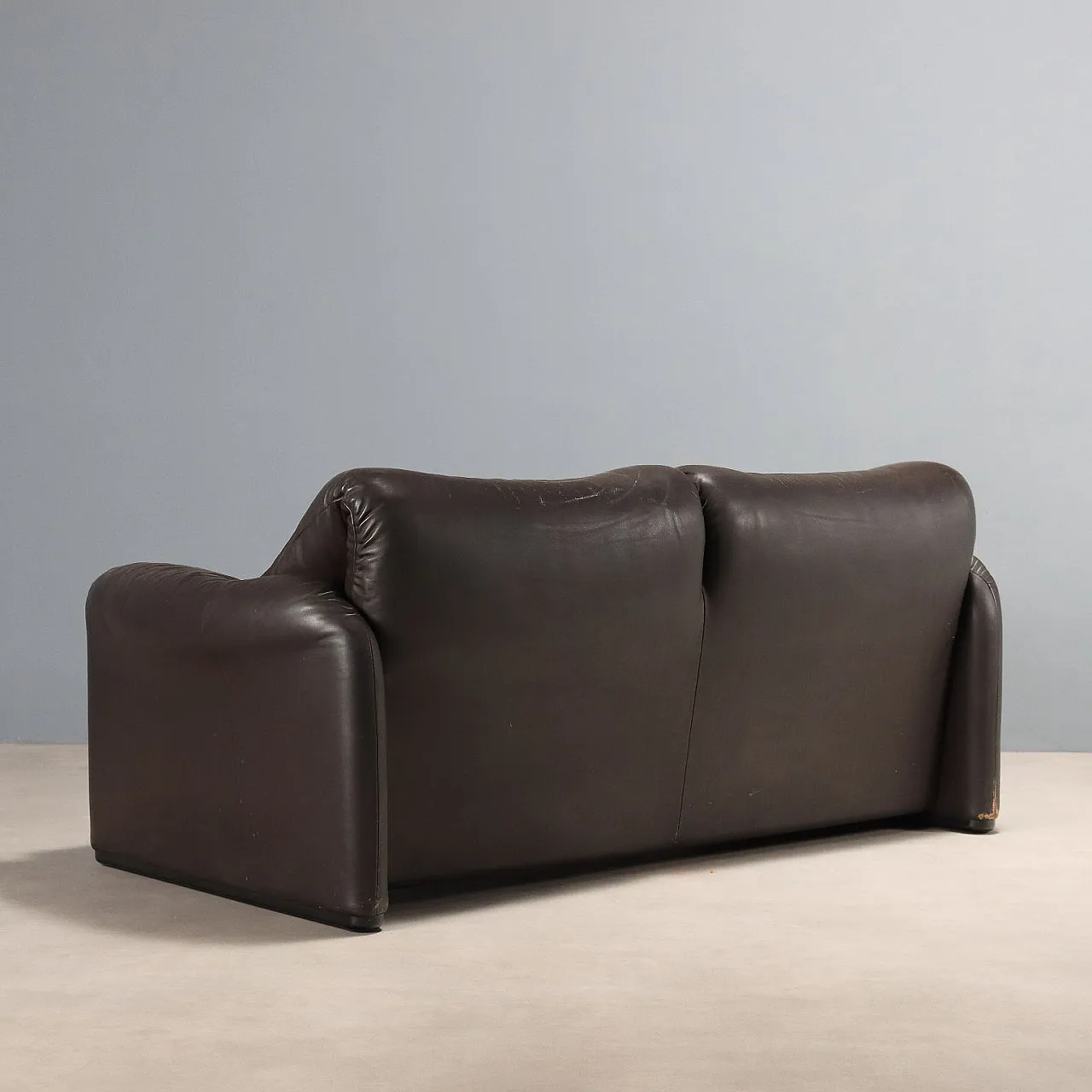 Sofa with foam padding and leather upholstery, 20th century 10