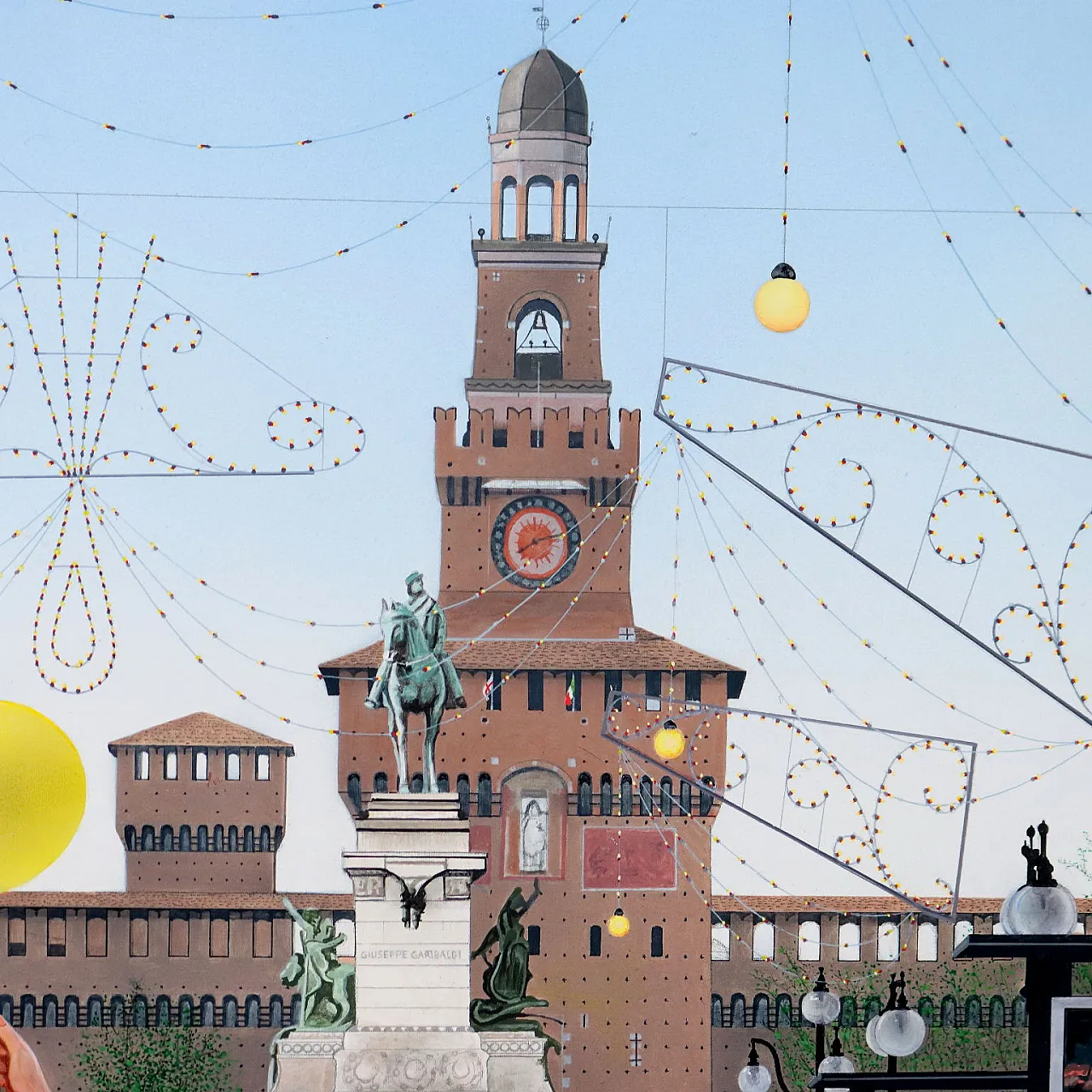 Scorcio di Milano, dipinto olio su tela, '900 3