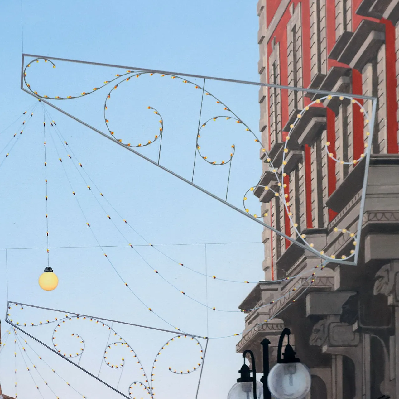 Scorcio di Milano, dipinto olio su tela, '900 6