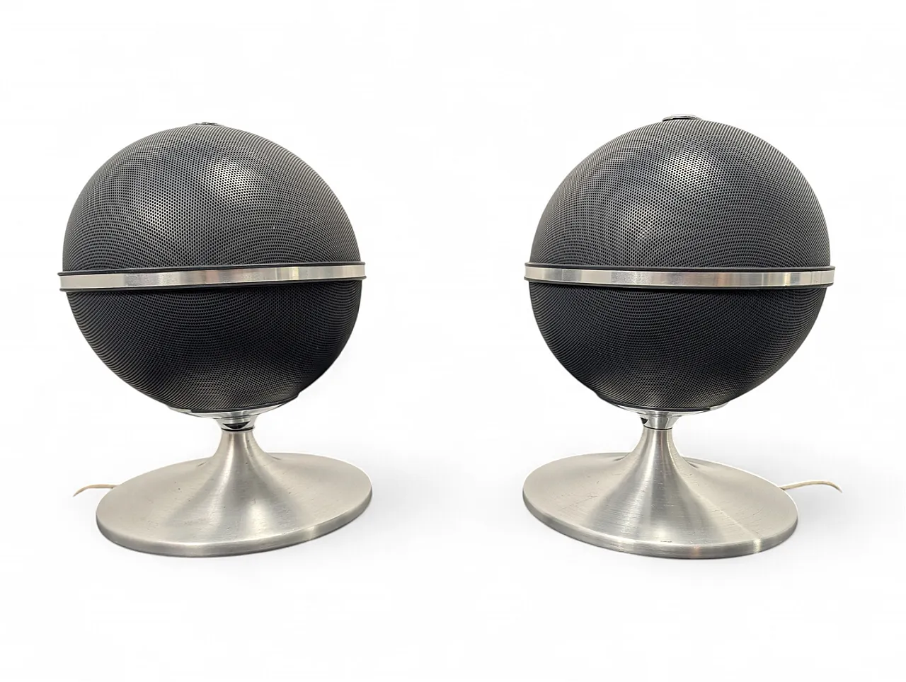 Coppia di diffusori a sfera di Grundig Audiorama, space age, anni '70 1
