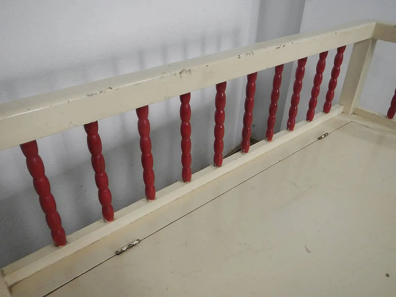 Panca Baule in legno di abete 1950 5