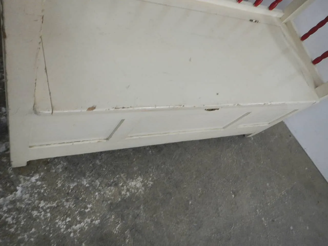 Panca Baule in legno di abete 1950 10