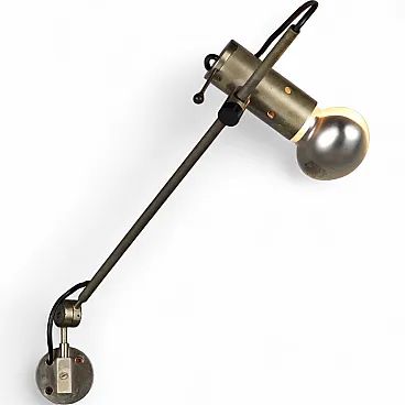Wall lamp with adjustable arms in anodized aluminum, 20th century