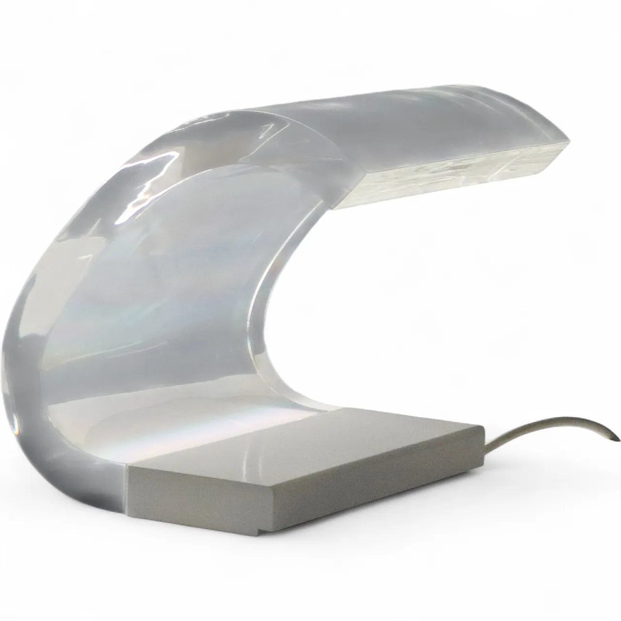 Enameled metal and methacrylate lamp, 20th century 10