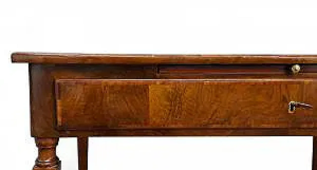 Scrivania lastronata in noce, fine '700 5