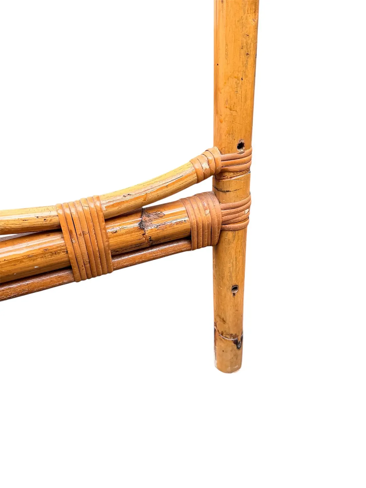 Letto in bambù massiccio, anni '50 8