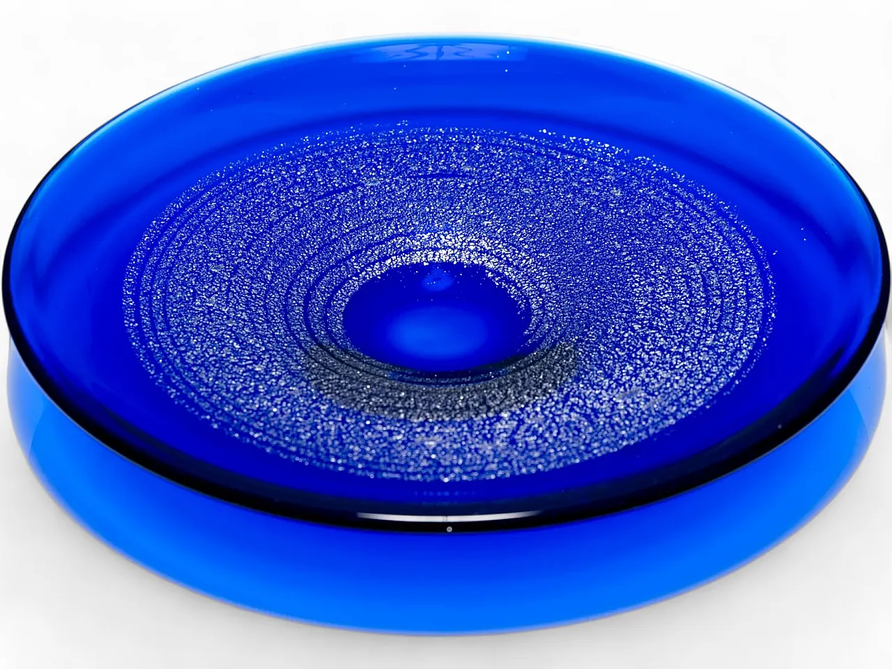 Ciotola in vetro con foglia d'oro di František Vízner, anni '70 6