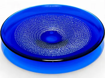 Ciotola in vetro con foglia d'oro di František Vízner, anni '70