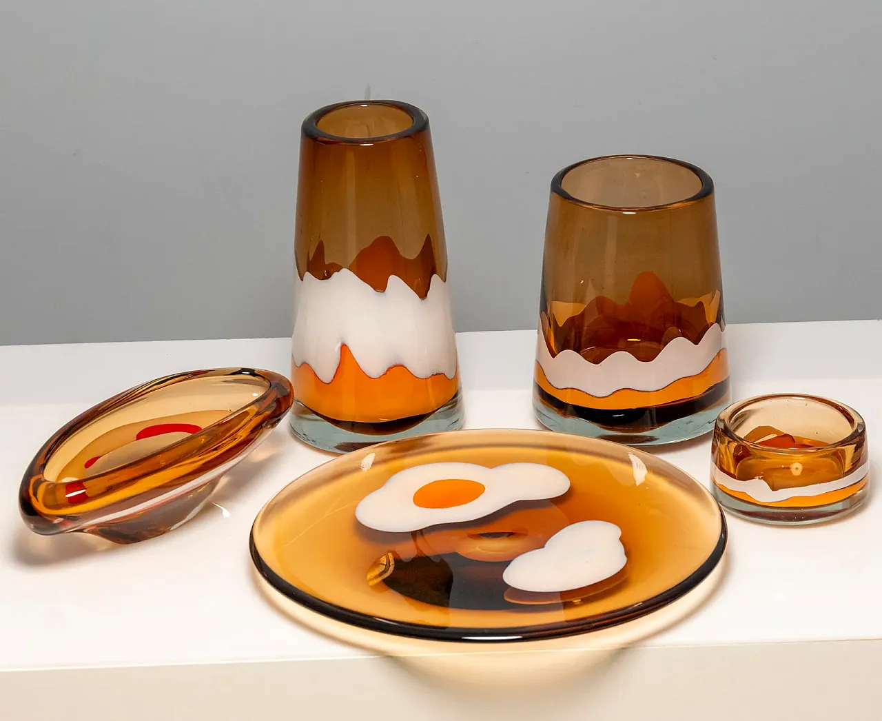 Set di oggetti in vetro di Jaroslav Svoboda, anni '70 1