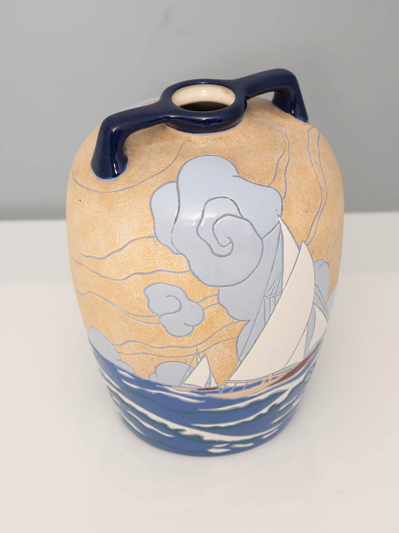 Vaso in gres di Riessner Stellmacher & Kessel, inizio '900 1