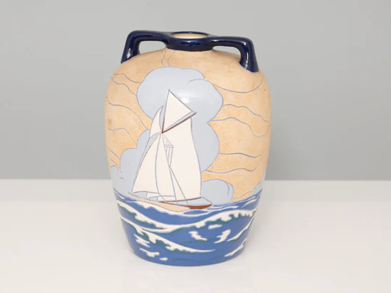 Vaso in gres di Riessner Stellmacher & Kessel, inizio '900 2