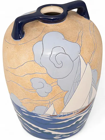 Vaso in gres di Riessner Stellmacher & Kessel, inizio '900