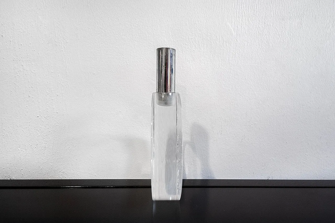 Vase in acrylic glass and stainless steel, 1970s 3