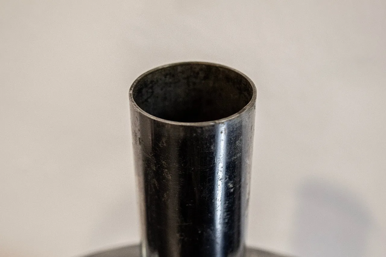 Vase in acrylic glass and stainless steel, 1970s 4