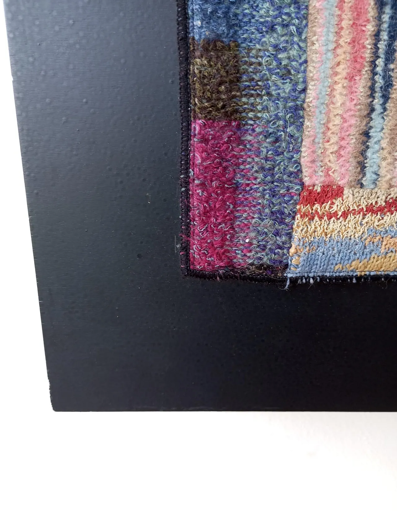 Ottavio Missoni wool tapestry with wooden frame, 1980s 10