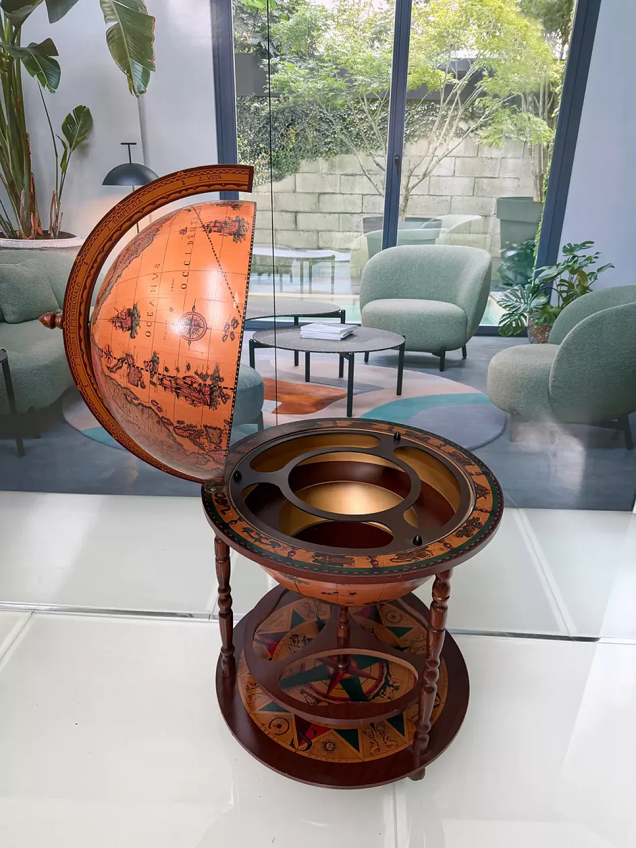 Mobile bar con mappa del mondo, '900 2