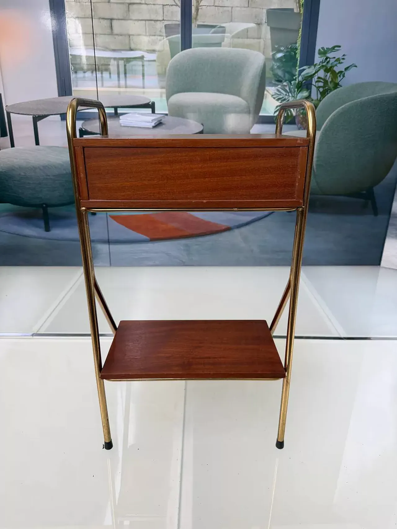 Wooden bedside table by Jacques Hitier, 1960s 3