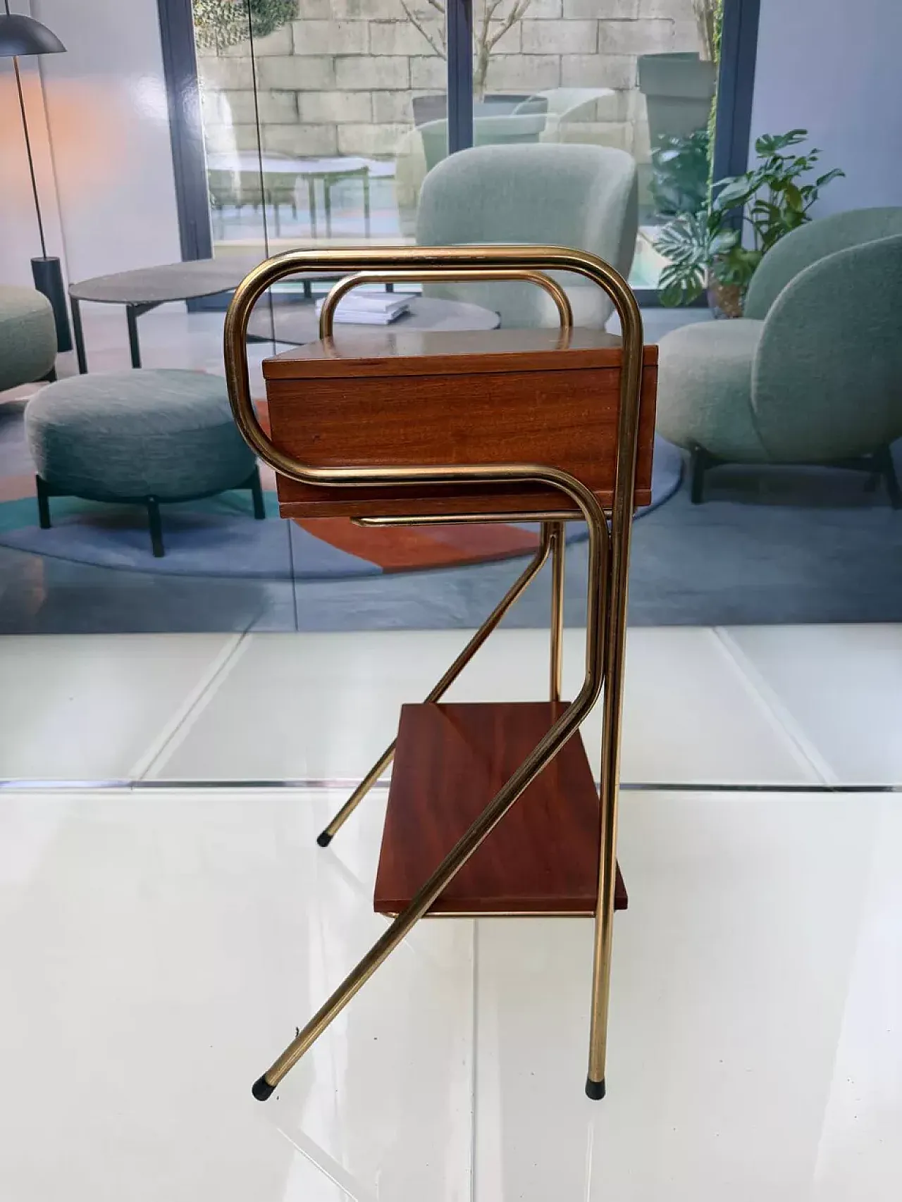 Wooden bedside table by Jacques Hitier, 1960s 4