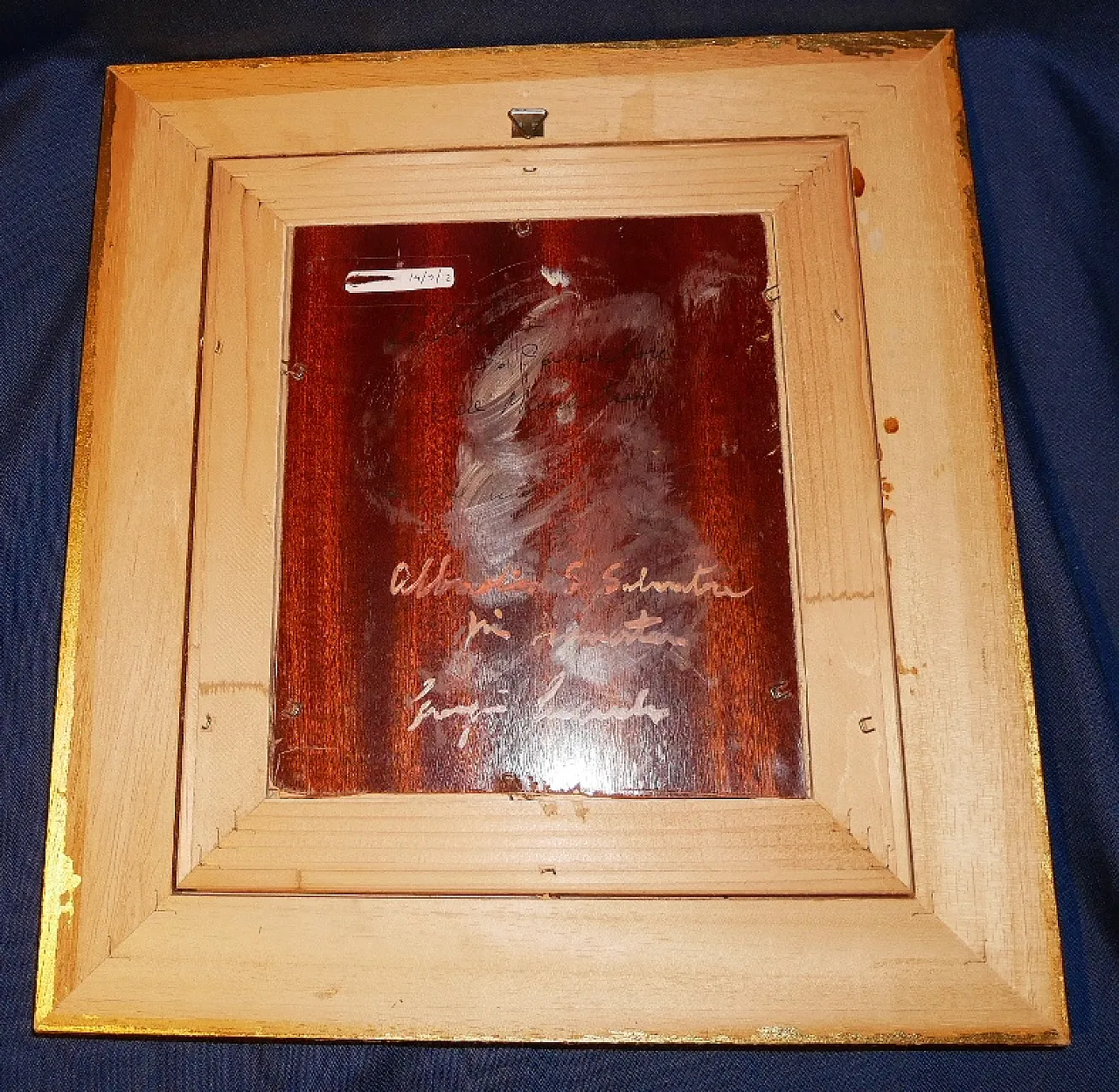 Dipinto ad olio borgo antico, anni '50 4